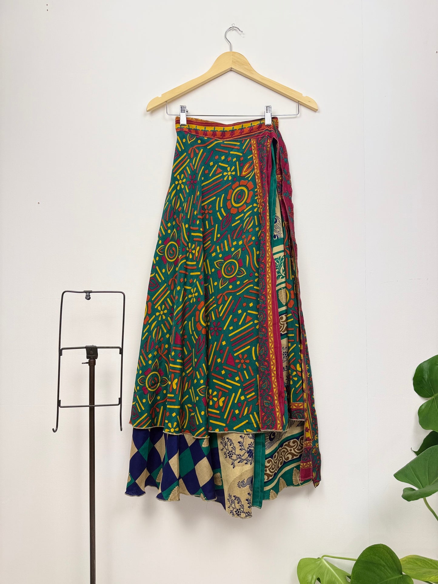 Vintage Saree Silk Wrap Skirt