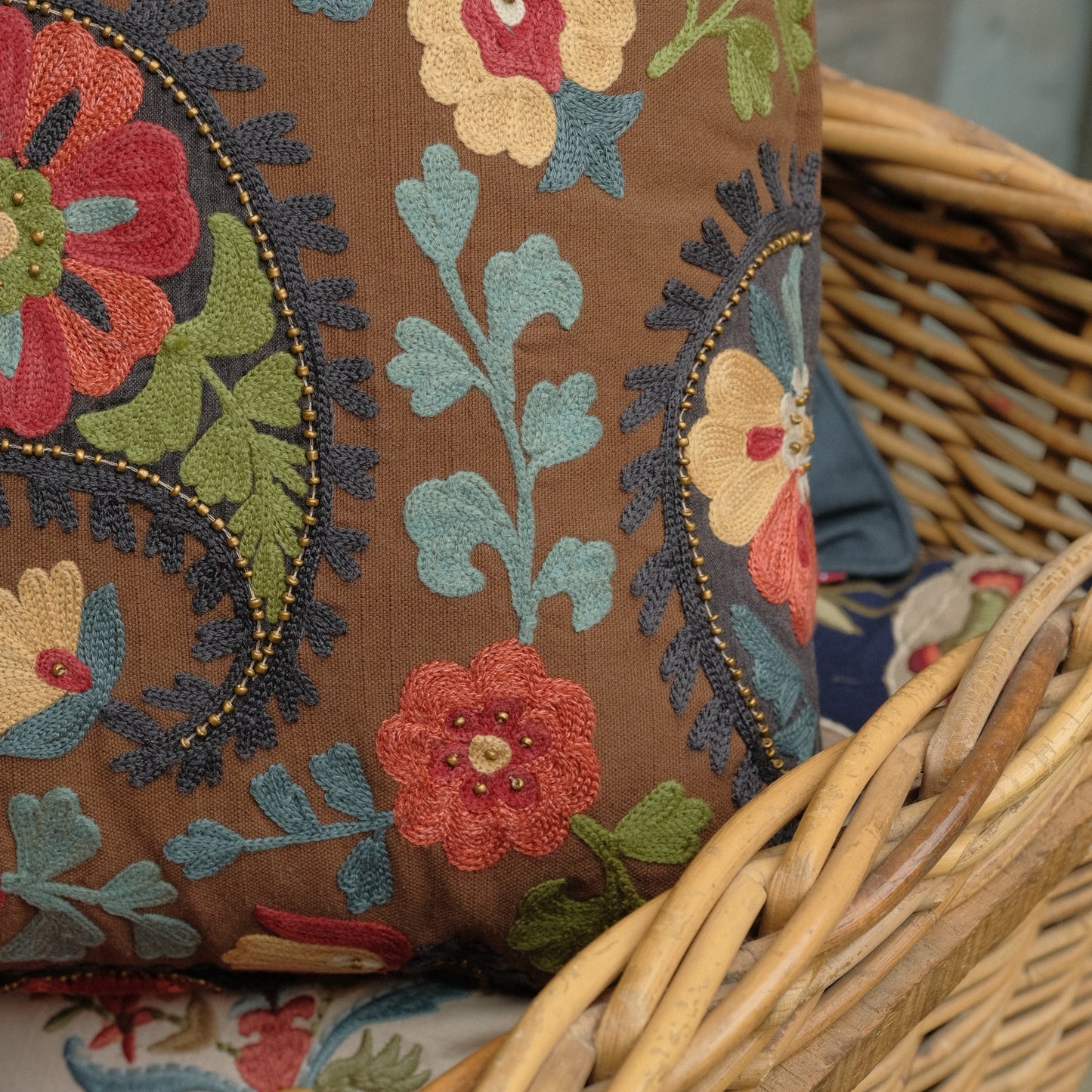 Embroidered Suzani Cushion