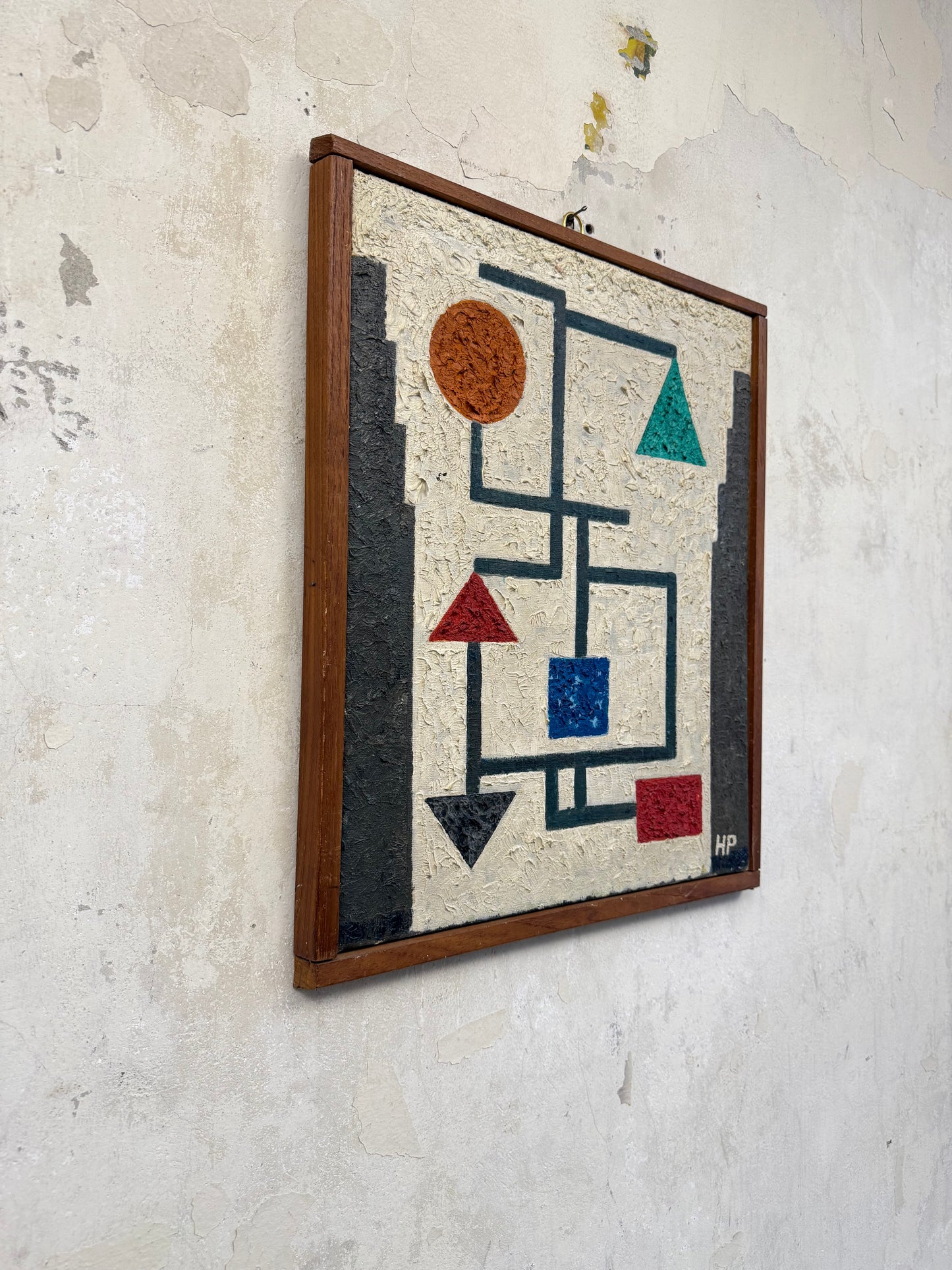 Abstract Geometric Oil on Canvas