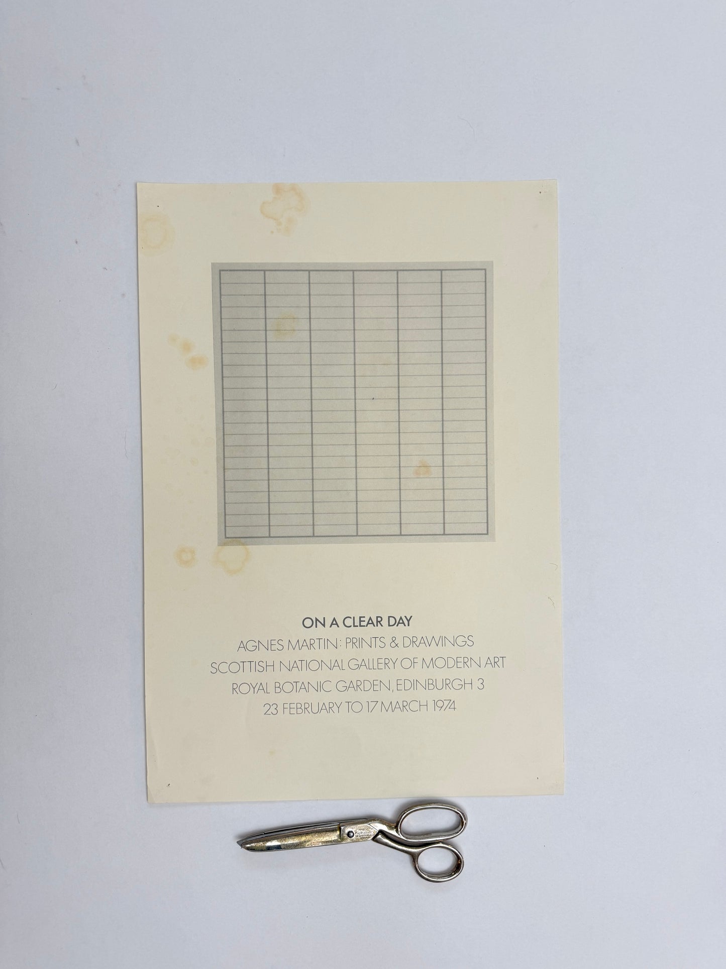 AGNES MARTIN : Prints & Drawings, Scottish National Gallery of Modern Art | Art Poster