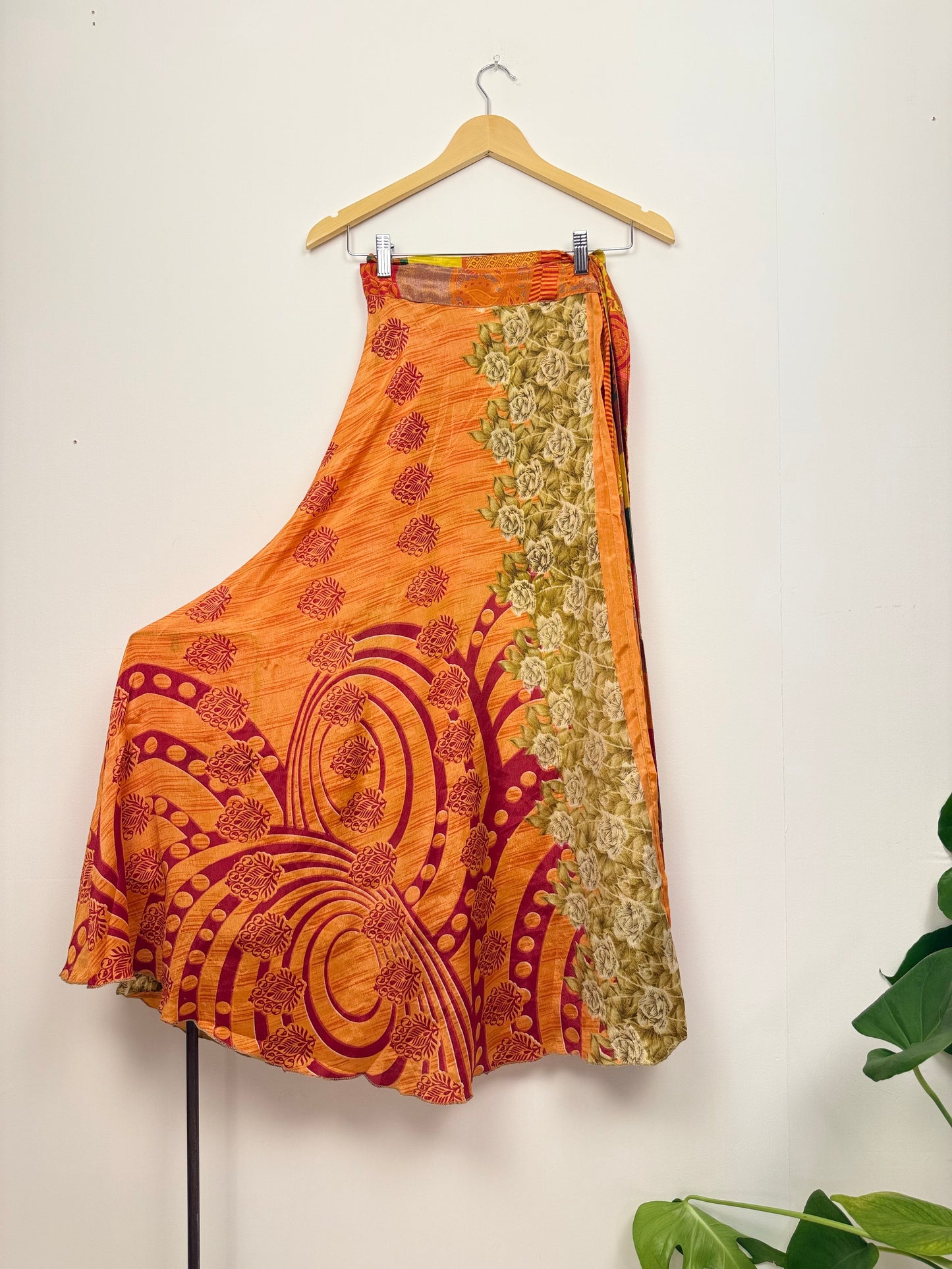 Vintage Saree Silk Wrap Skirt
