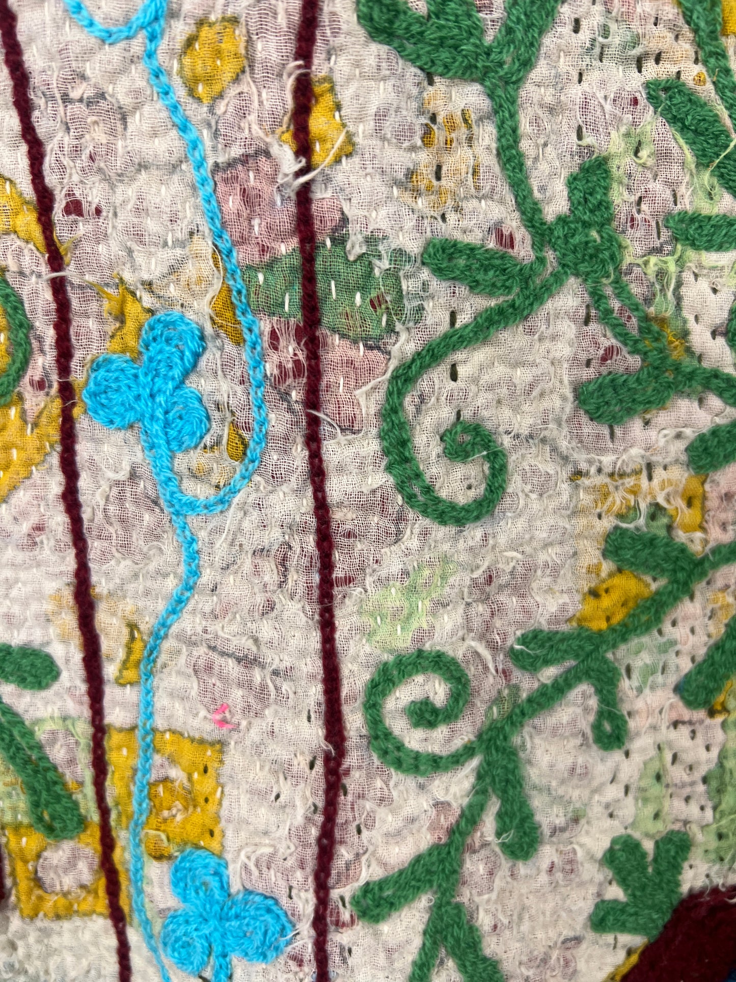 Vintage Kantha Suzani Quilt