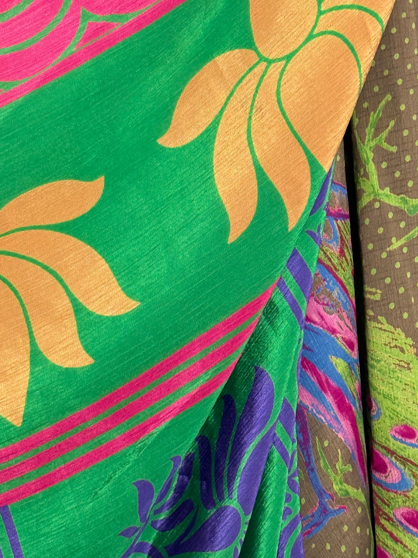 Vintage Saree Silk Wrap Skirt