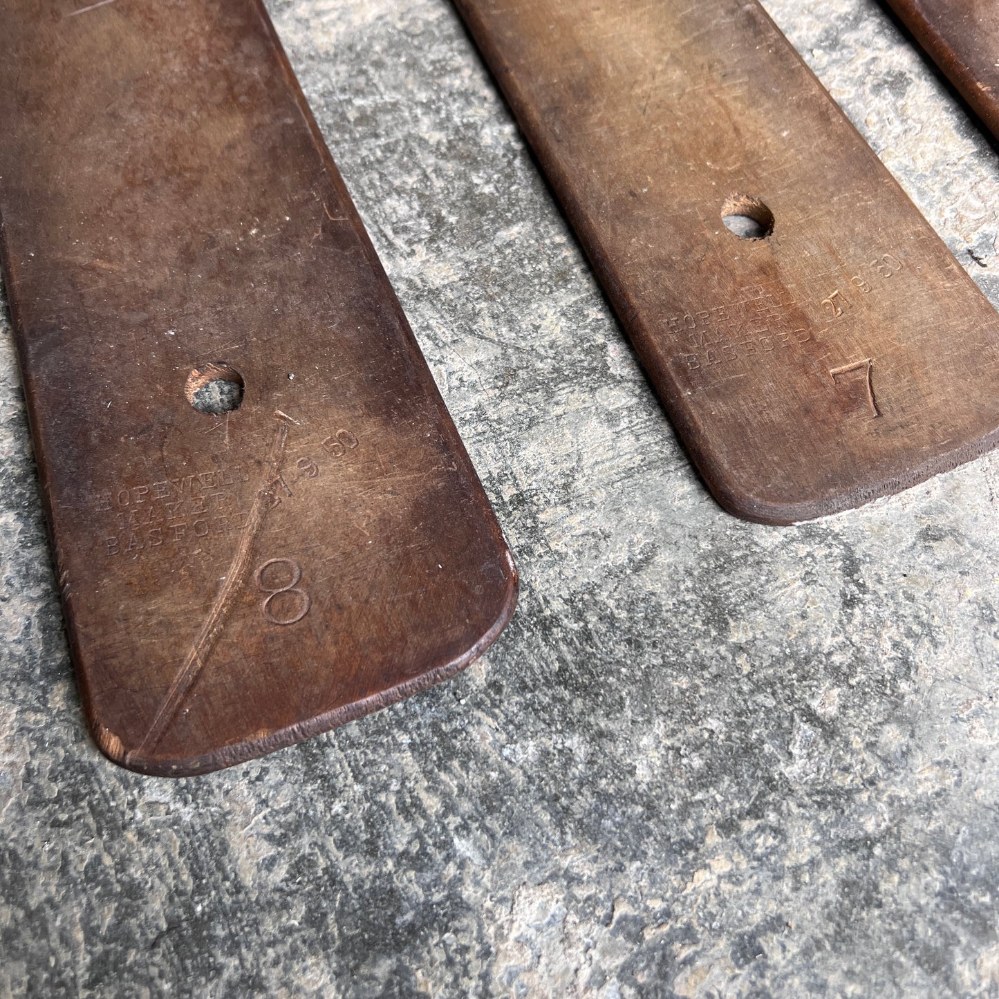 Set of Six Hopewell Maker English Mahogany Sock Frames