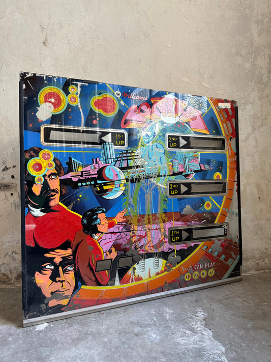 A "Contact" Pinball Machine Back Glass - 1978