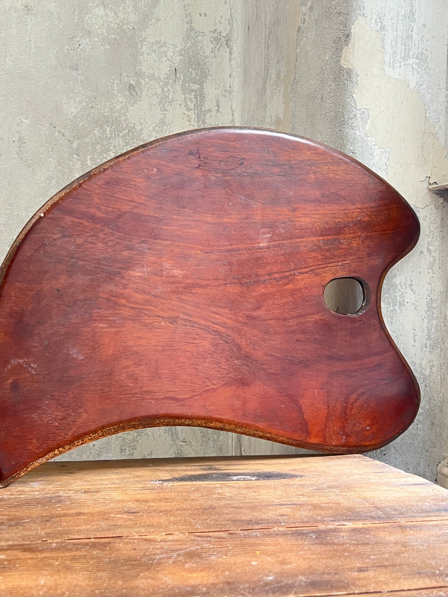 Early 20thC Mahogany Artists Palette