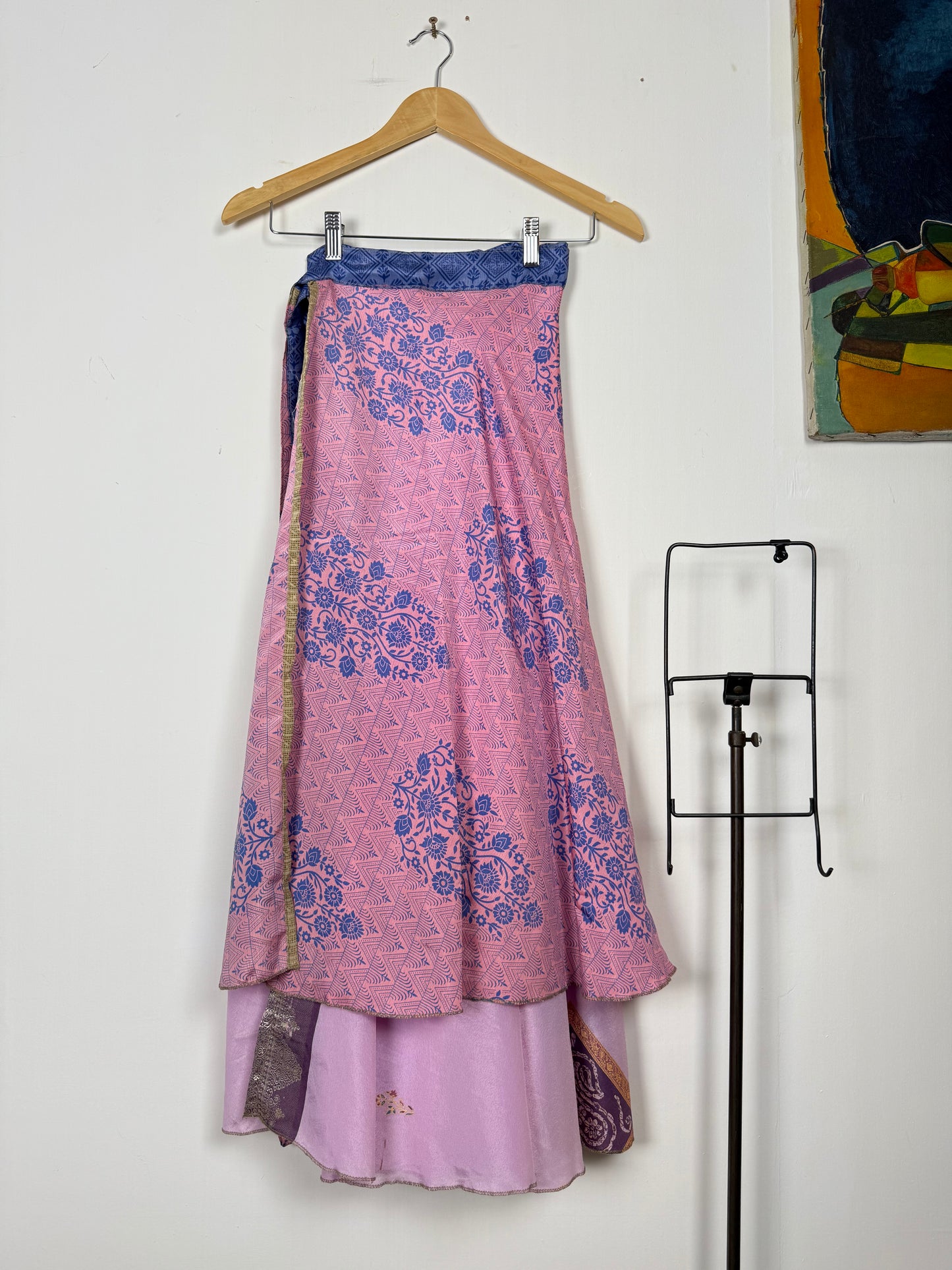 Vintage Saree Silk Wrap Skirt