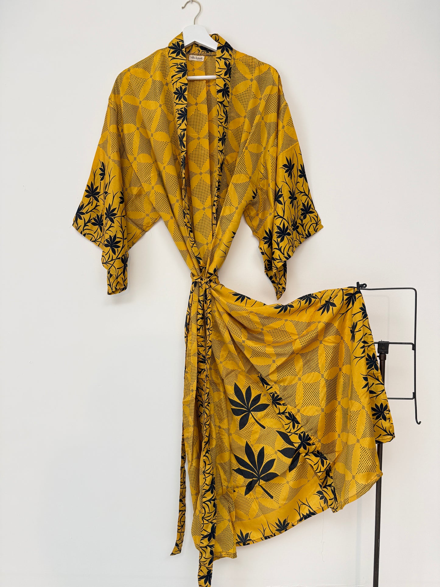 Vintage Saree Silk Kimono / Duster - Long