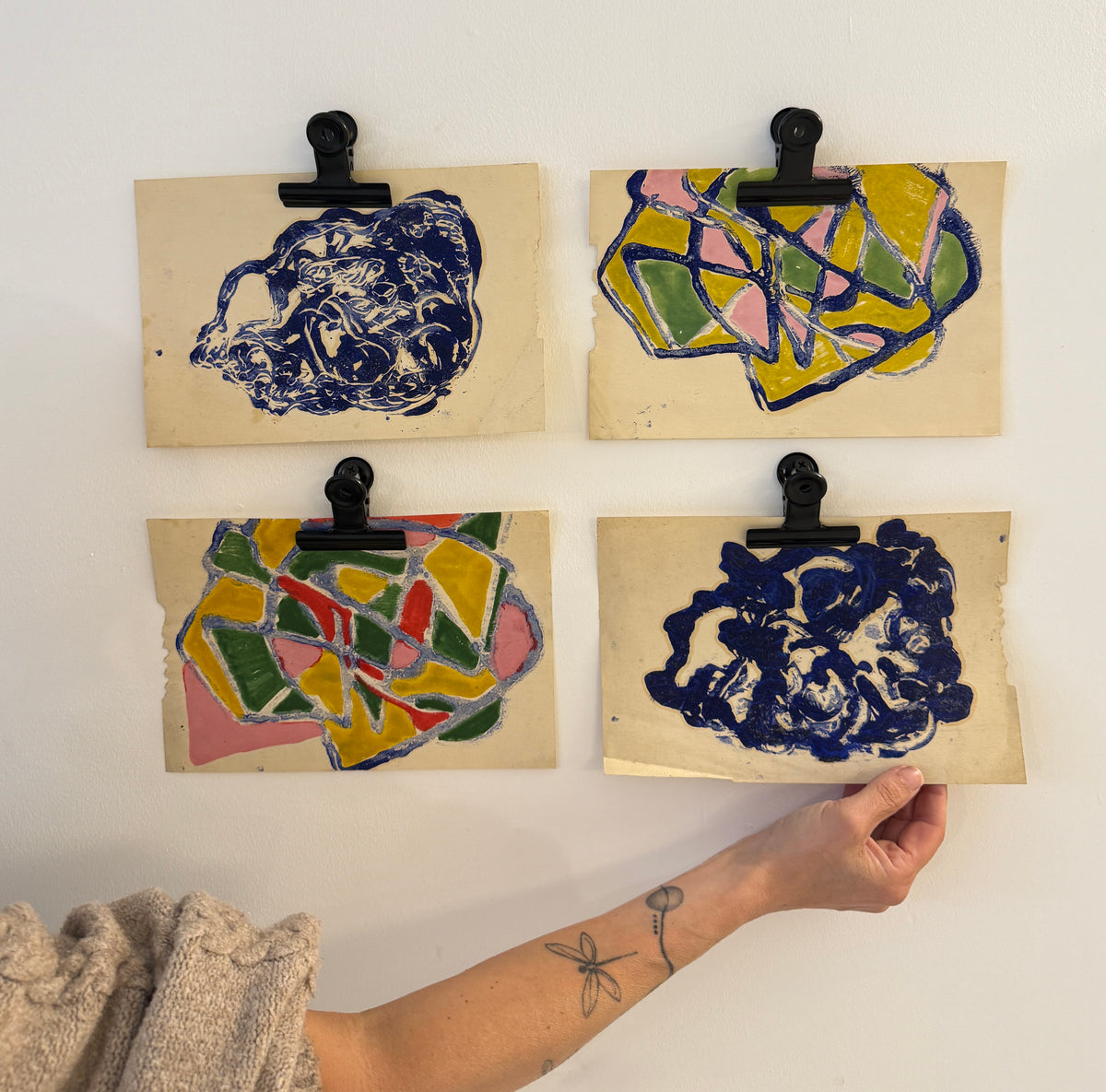Four Original Abstract Studies - RENDELL WELLS, Scottish | 1911-1997