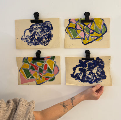 Four Original Abstract Studies - RENDELL WELLS, Scottish | 1911-1997
