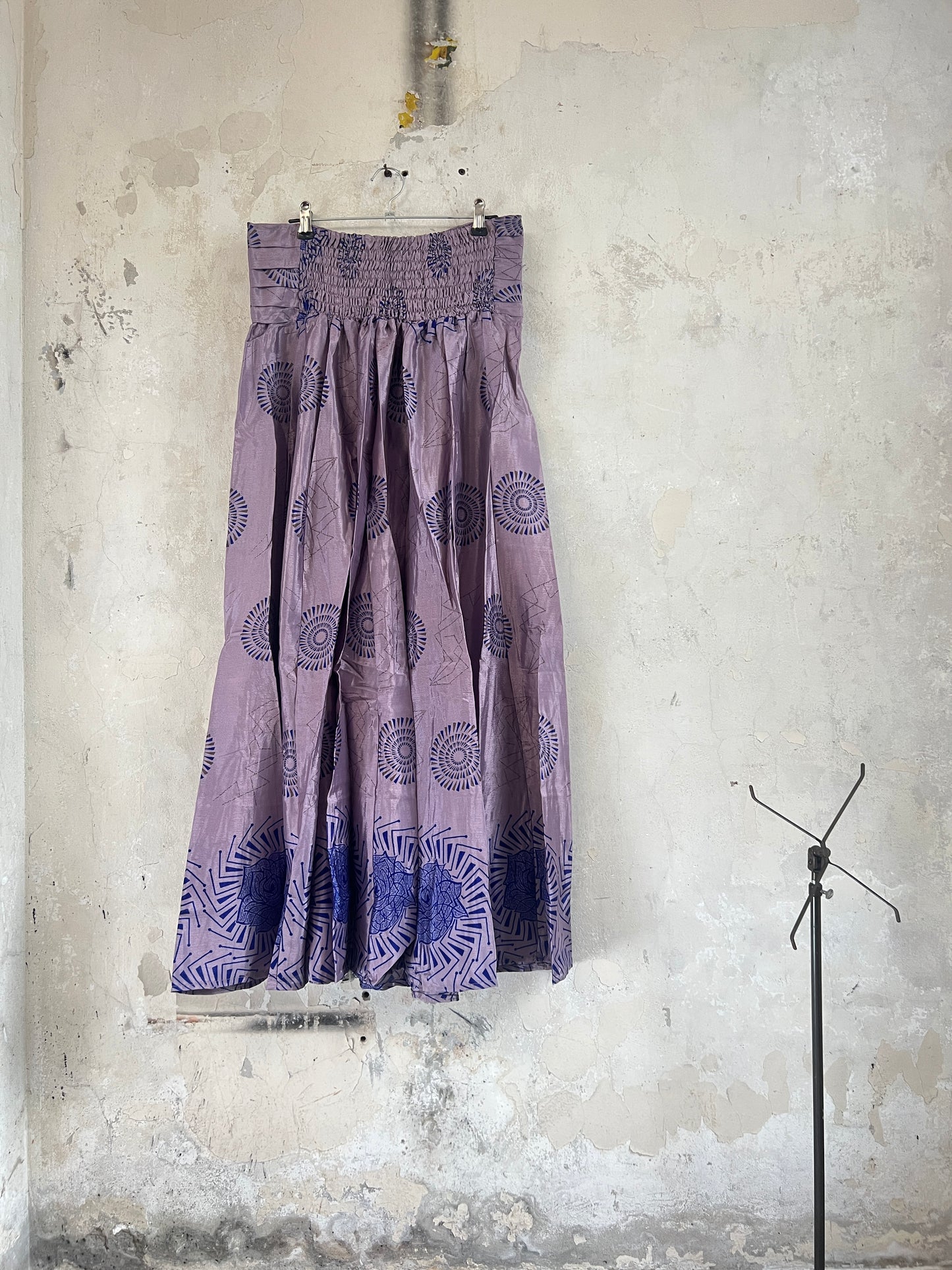 Vintage Saree Silk Pleated Skirt