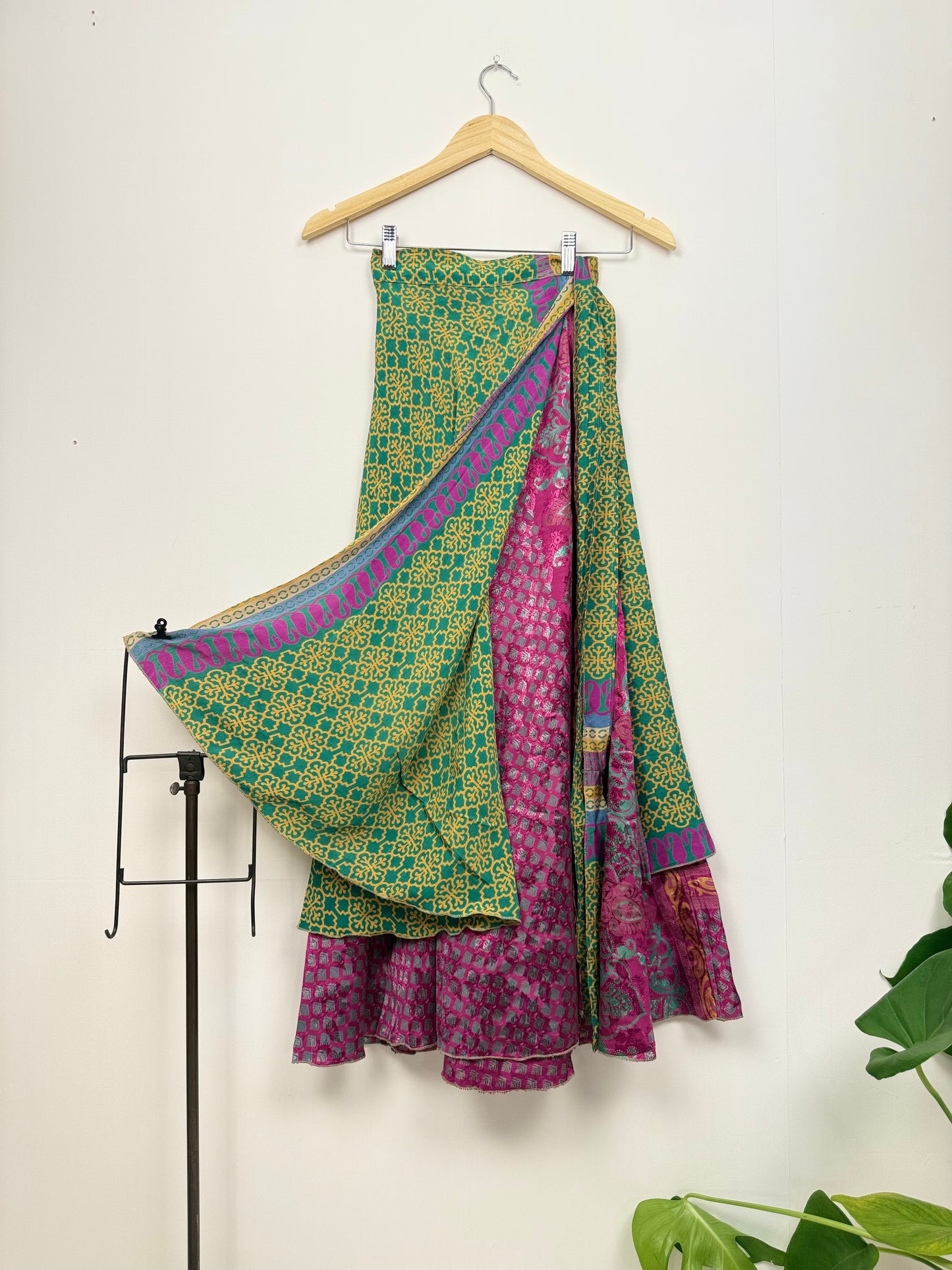 Vintage Saree Silk Wrap Skirt