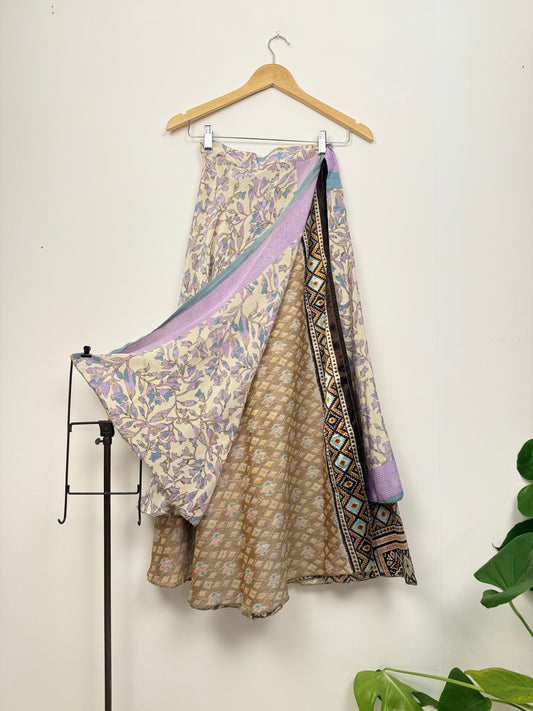 Vintage Saree Silk Wrap Skirt