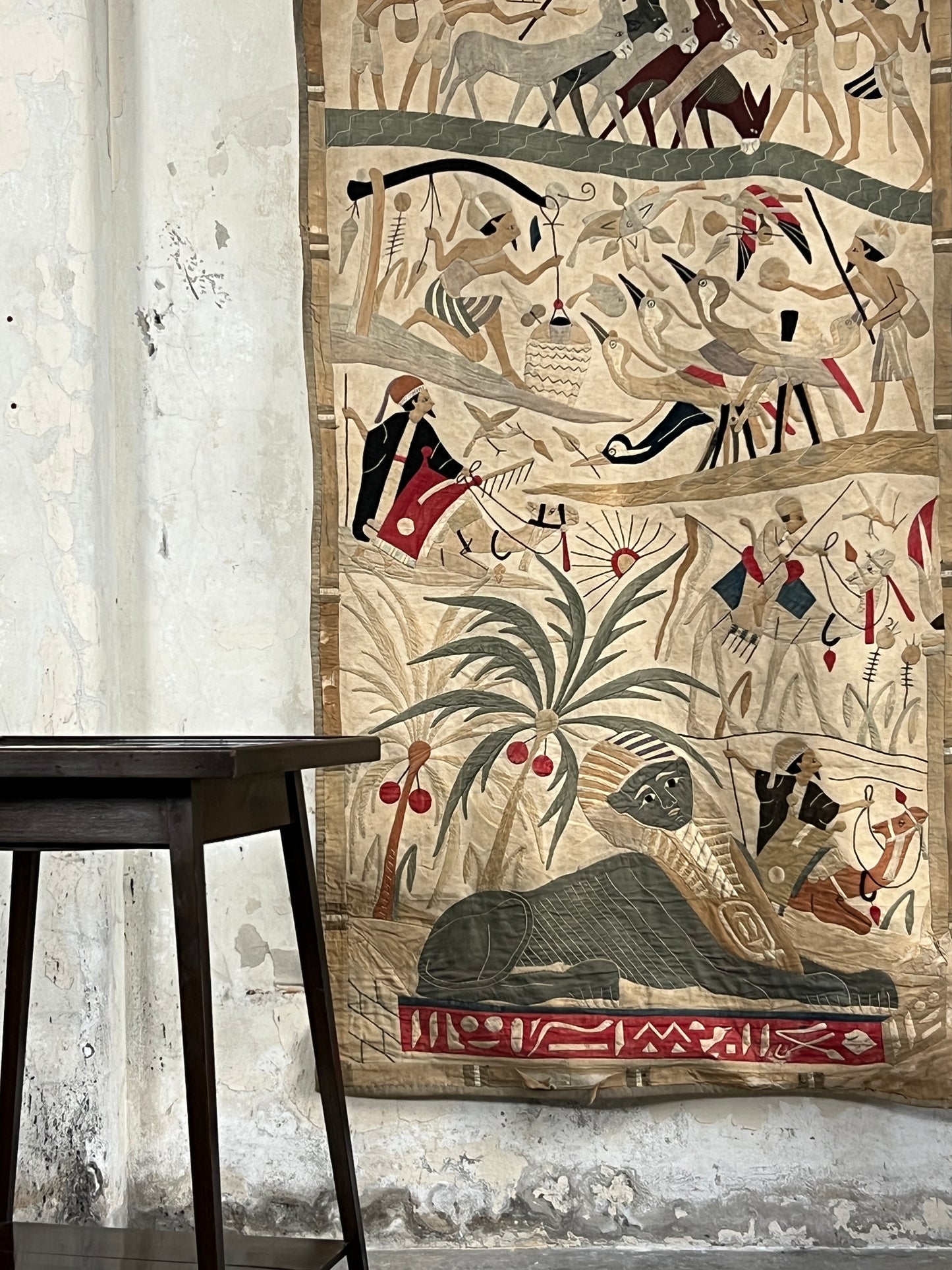 A 1920s Touristic Khayamiya Egyptian Appliqué Wall Hanging