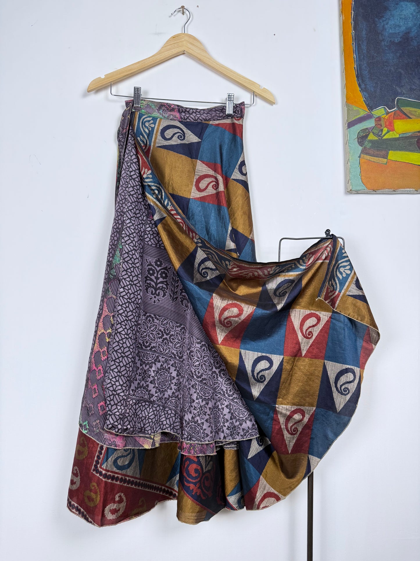 Vintage Saree Silk Wrap Skirt