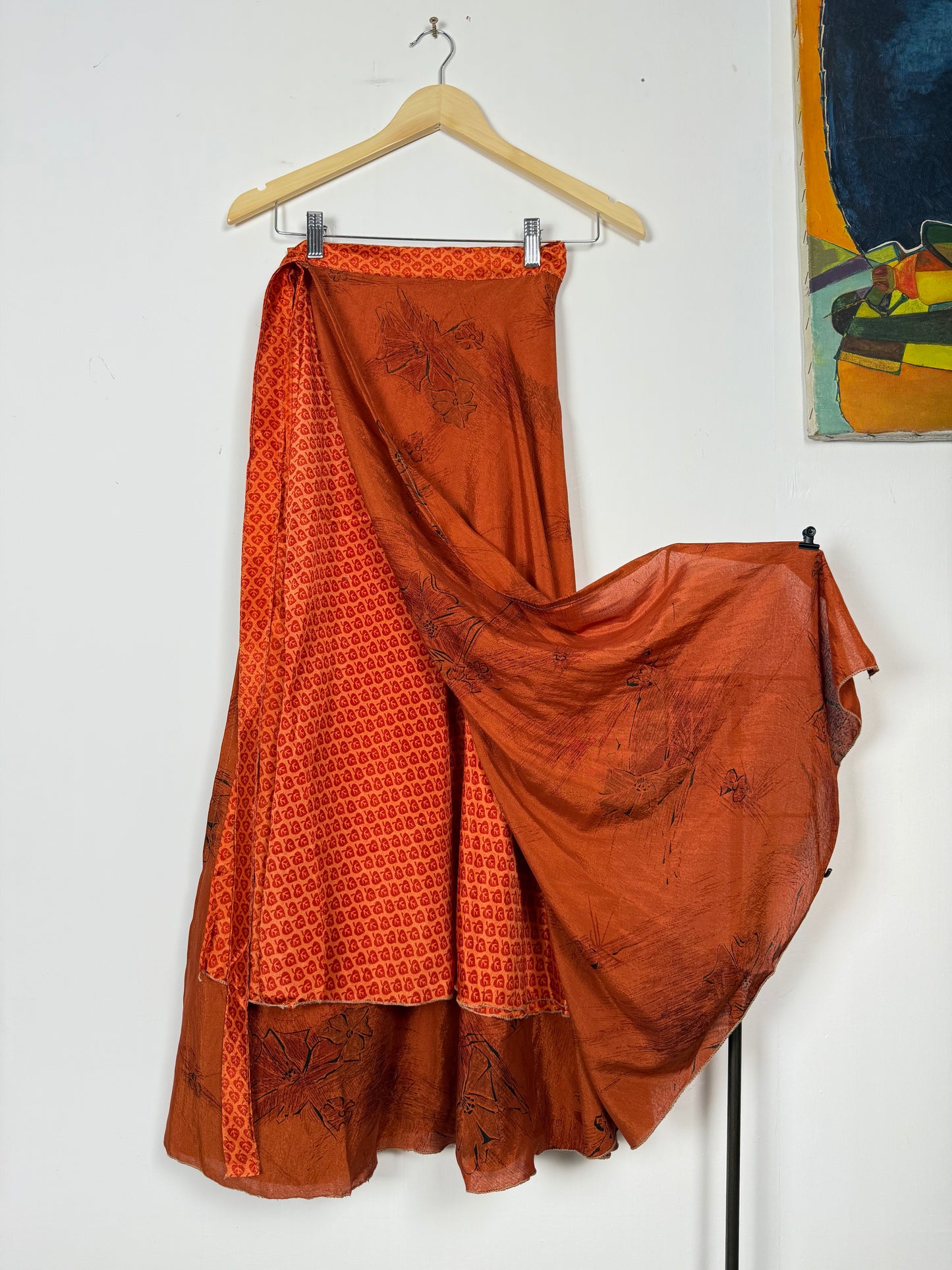 Vintage Saree Silk Wrap Skirt