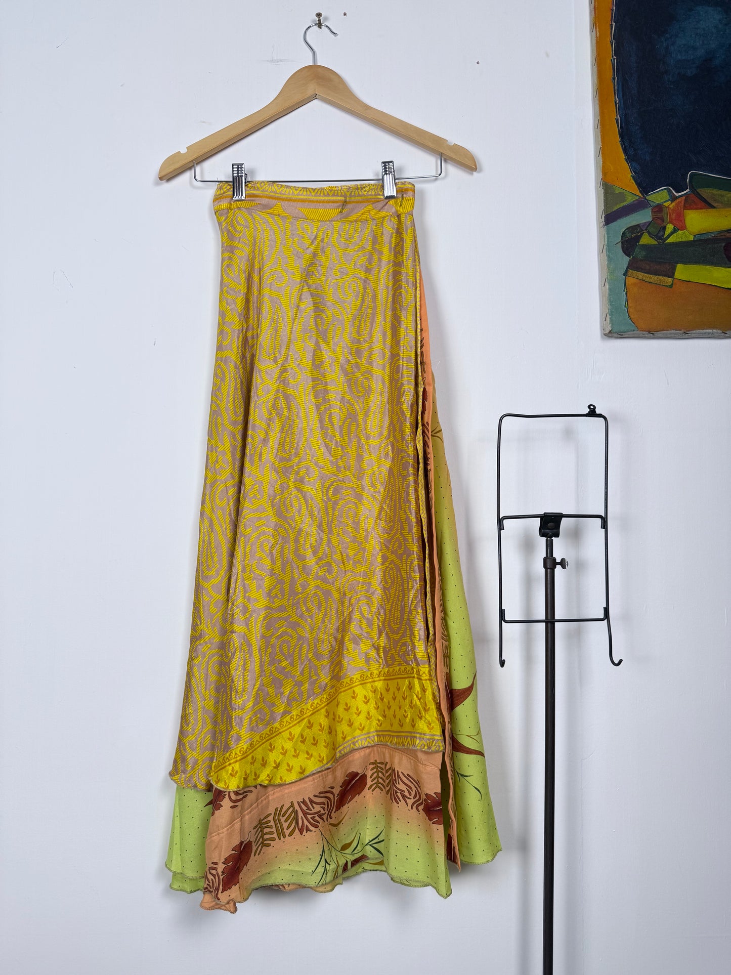 Vintage Saree Silk Wrap Skirt