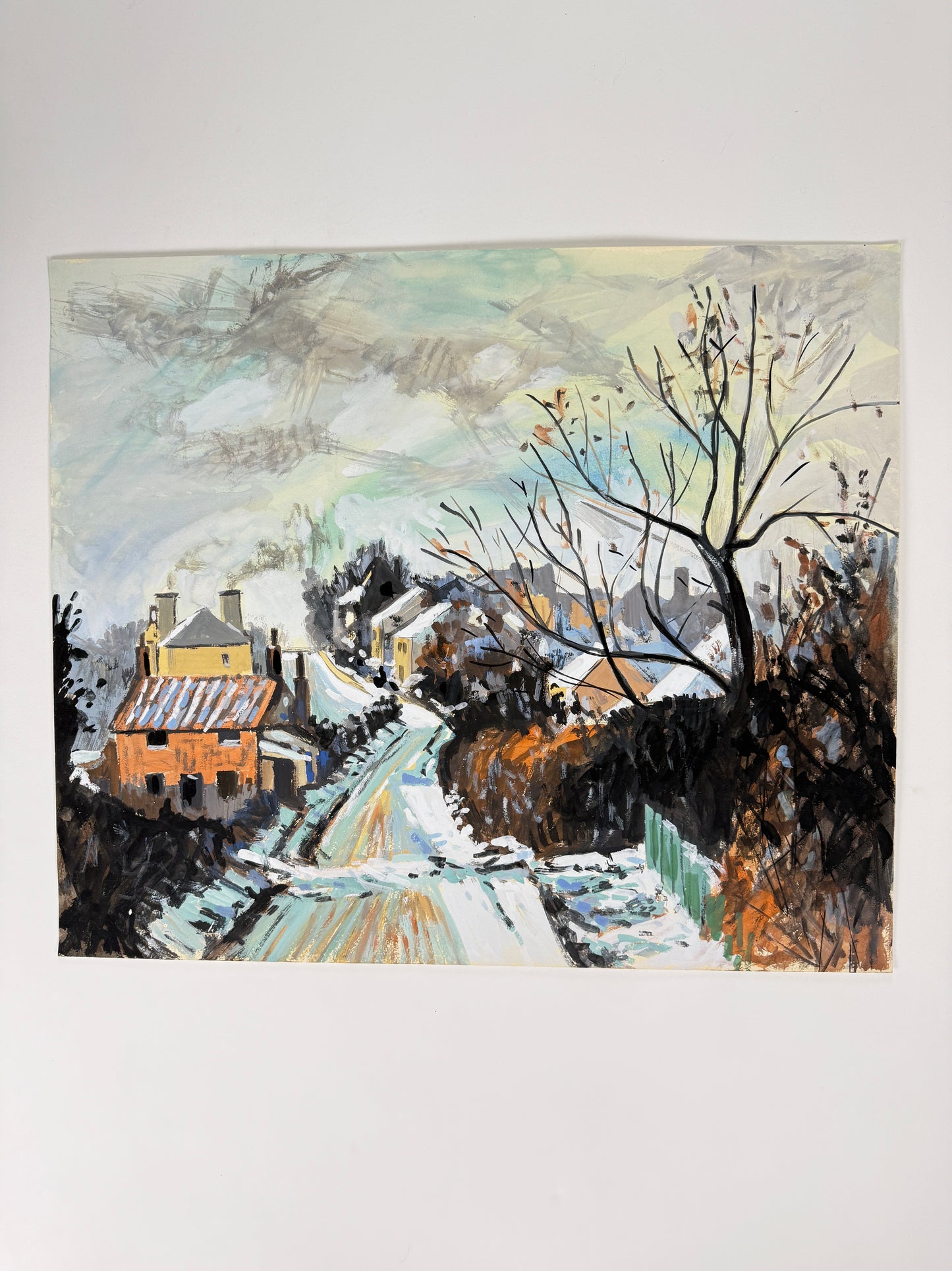 Colour Wash Landscape after Pissarro Original Artwork No.406 - ARTHUR ALLAN WILSON, Scottish | 1944-2024