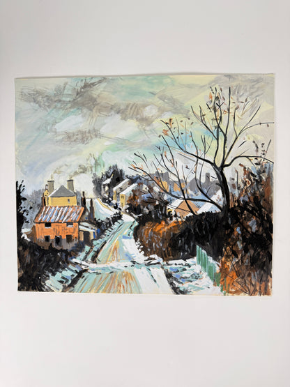 Colour Wash Landscape after Pissarro Original Artwork No.406 - ARTHUR ALLAN WILSON, Scottish | 1944-2024