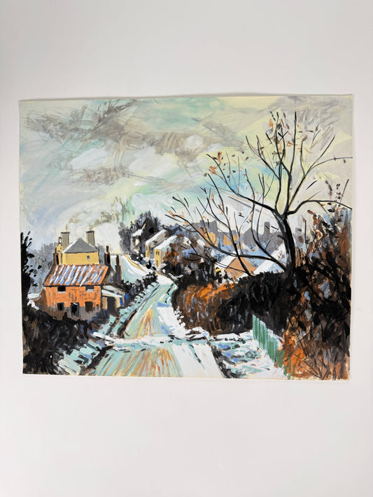 Colour Wash Landscape after Pissarro Original Artwork No.406 - ARTHUR ALLAN WILSON, Scottish | 1944-2024