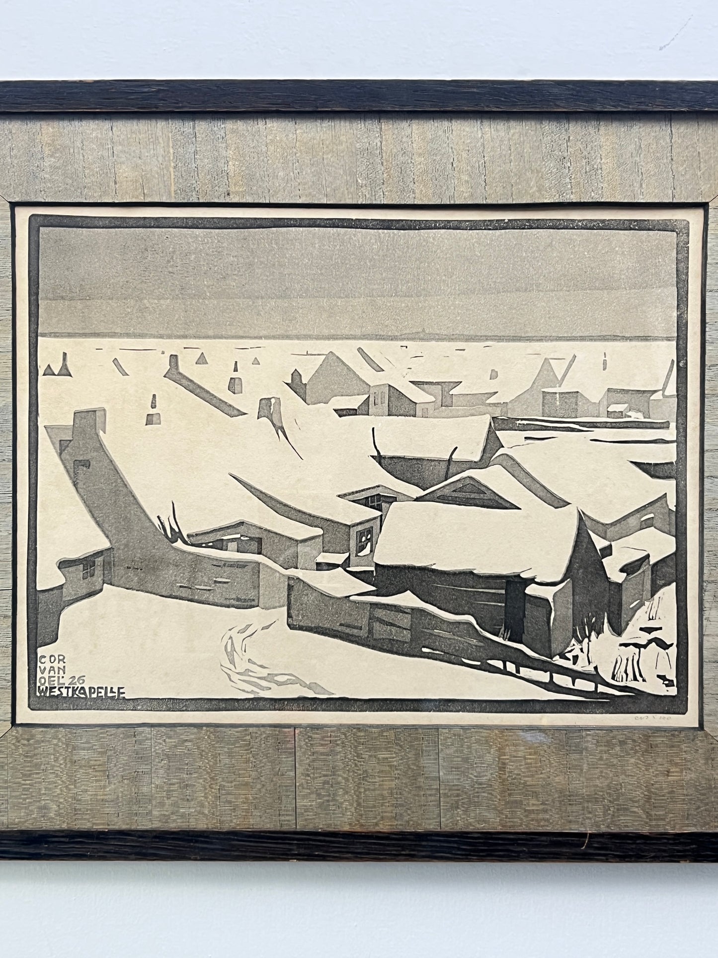 Woodblock & Aquatint Print WESTKAPELLE 1926 | Cornelis van Oel (Dutch 1899-1979)