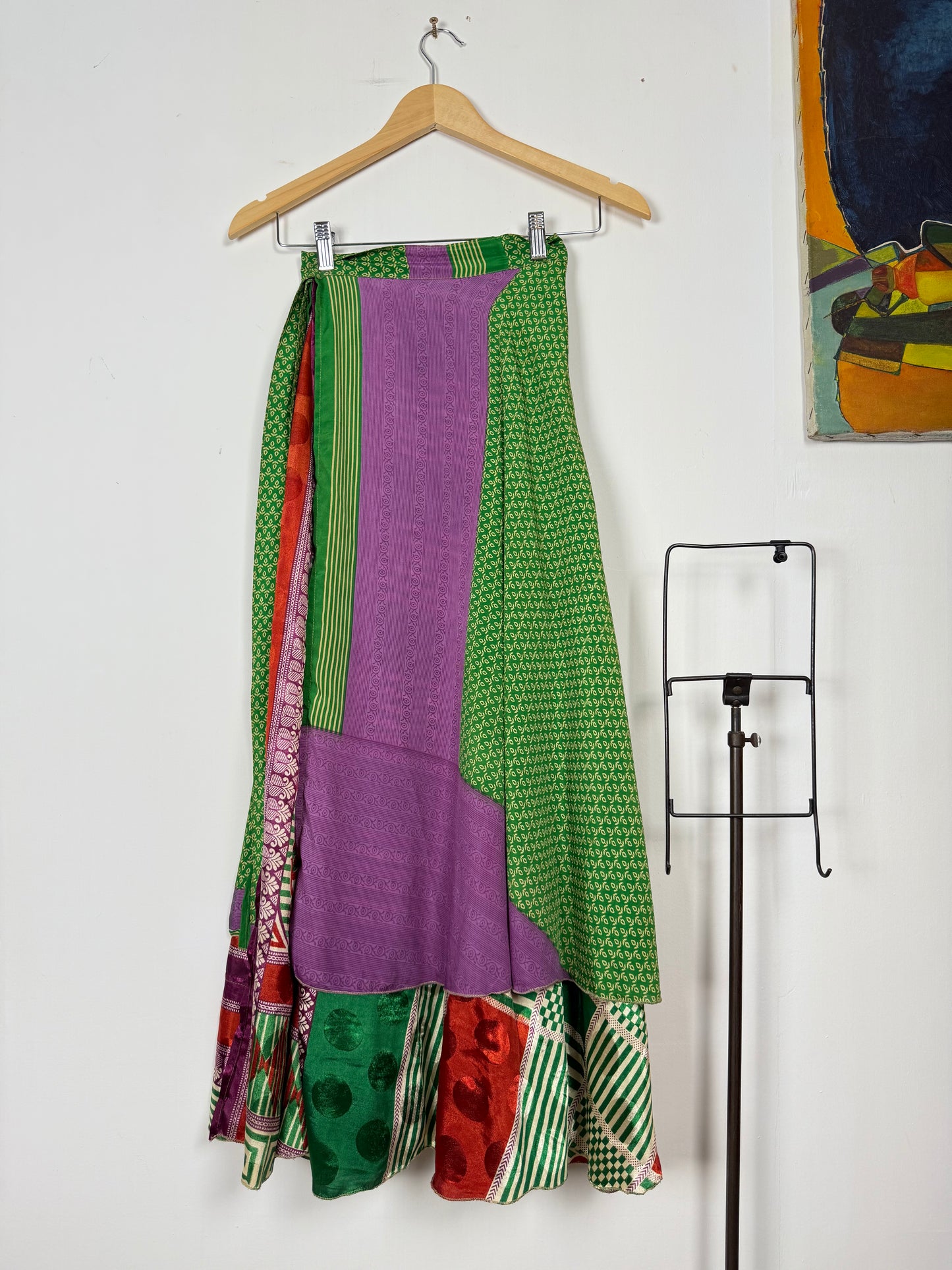 Vintage Saree Silk Wrap Skirt