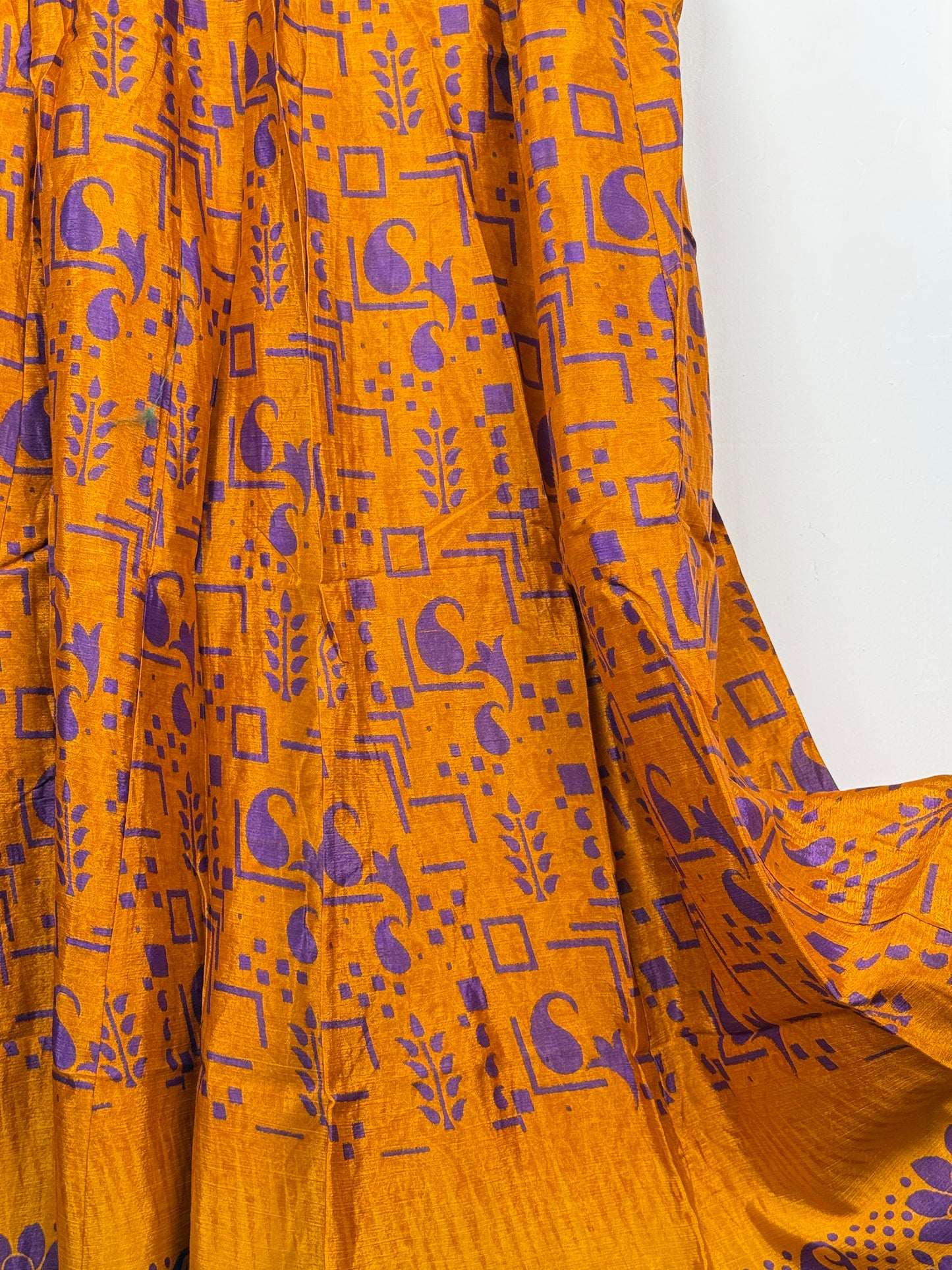 Vintage Saree Silk Pleated Skirt