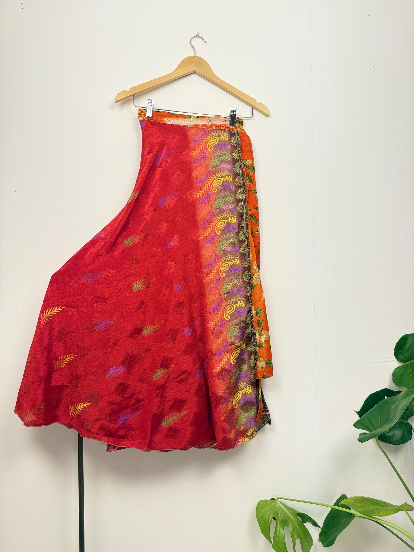 Vintage Saree Silk Wrap Skirt