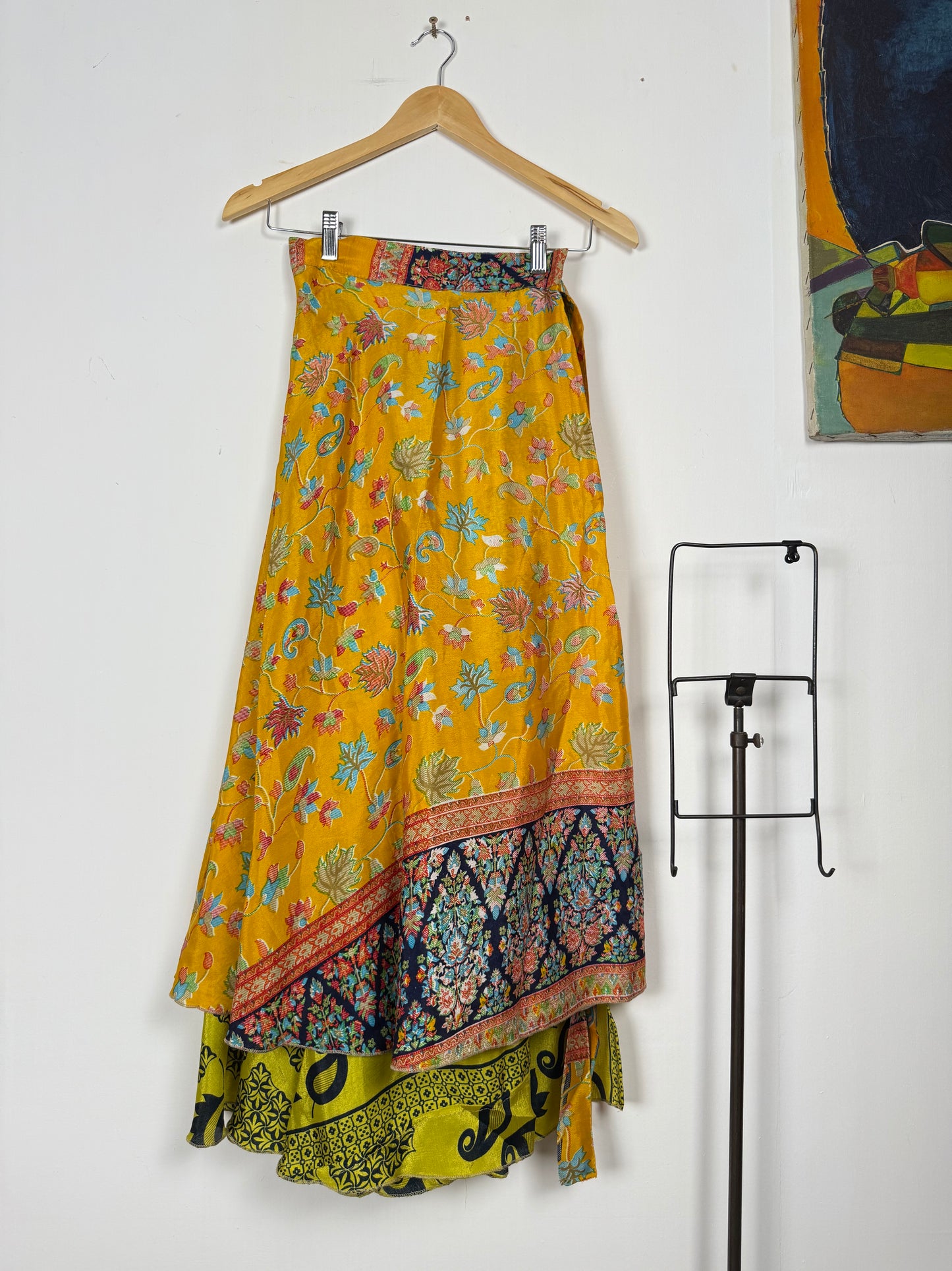 Vintage Saree Silk Wrap Skirt