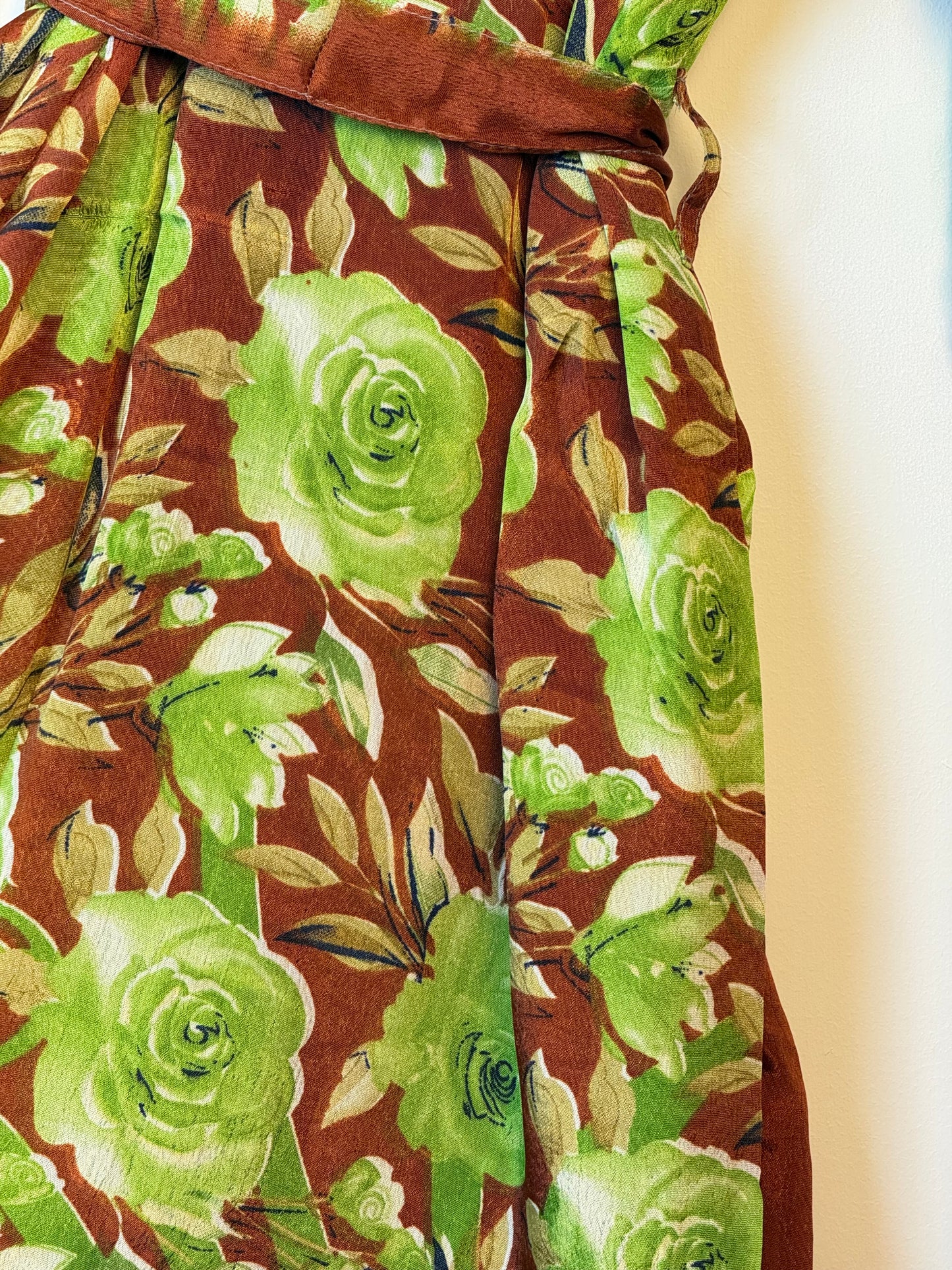 Vintage Saree Silk Kimono / Duster - Long