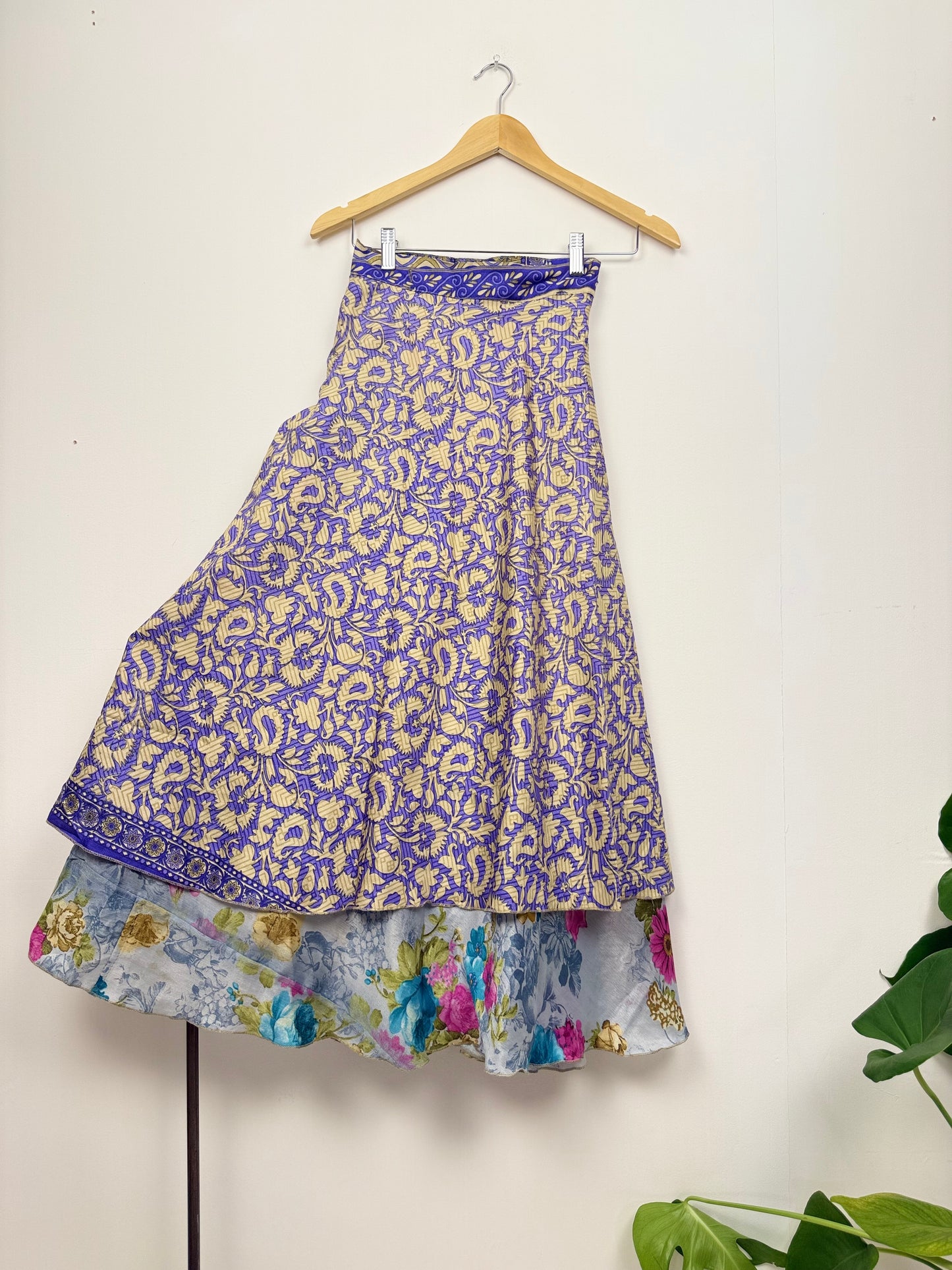 Vintage Saree Silk Wrap Skirt