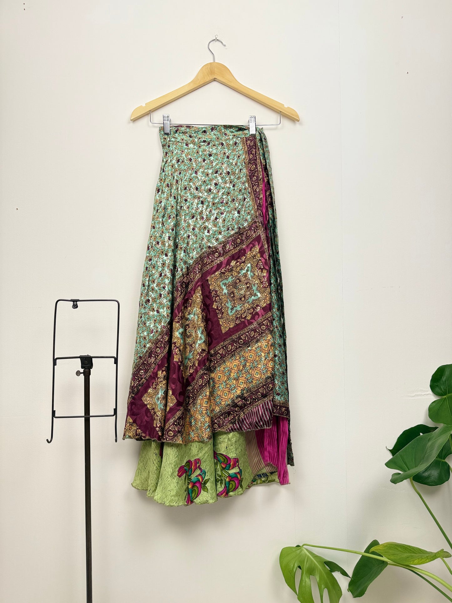 Vintage Saree Silk Wrap Skirt