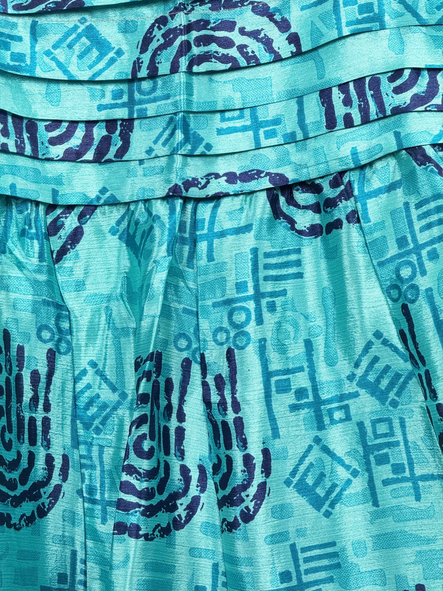 Vintage Saree Silk Pleated Skirt