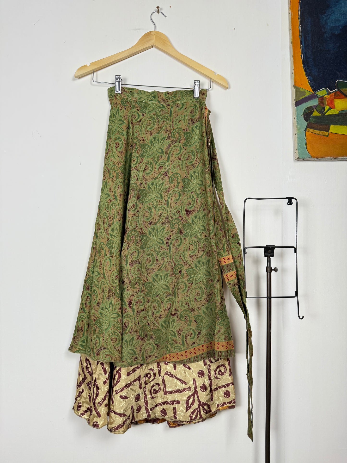Vintage Saree Silk Wrap Skirt