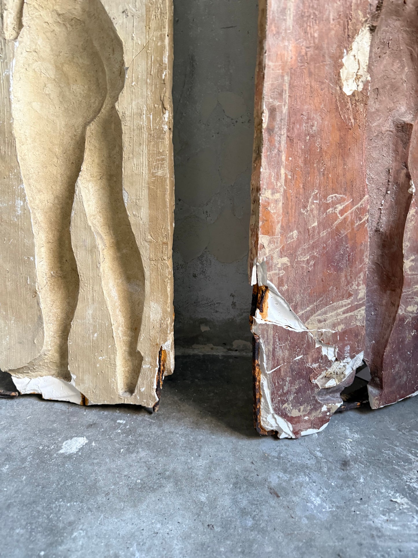 A Pair of Mother & Child Plaster Casting Moulds