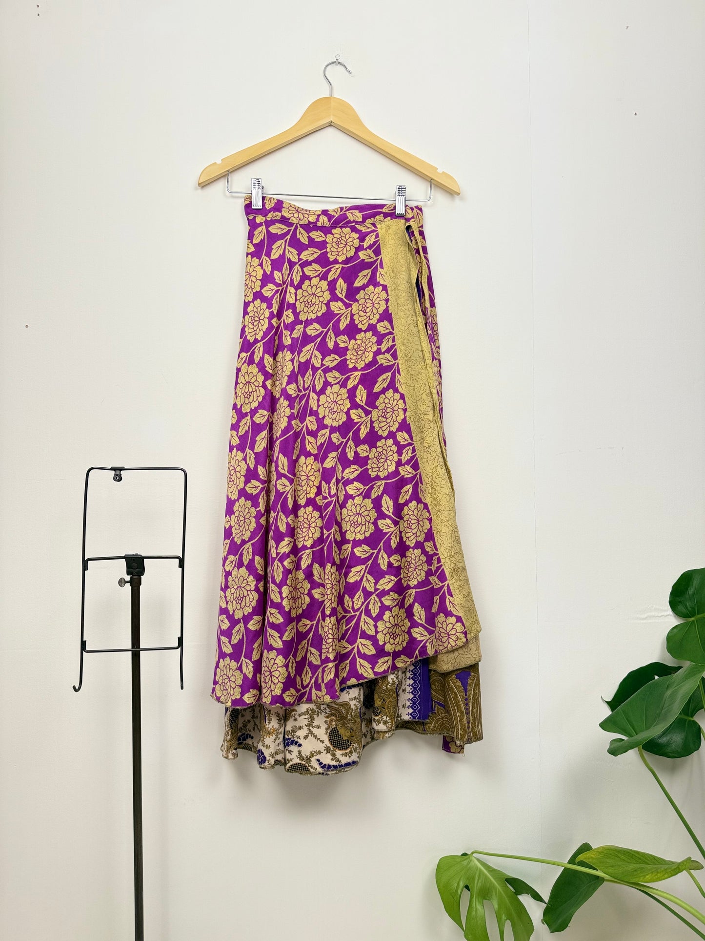 Vintage Saree Silk Wrap Skirt