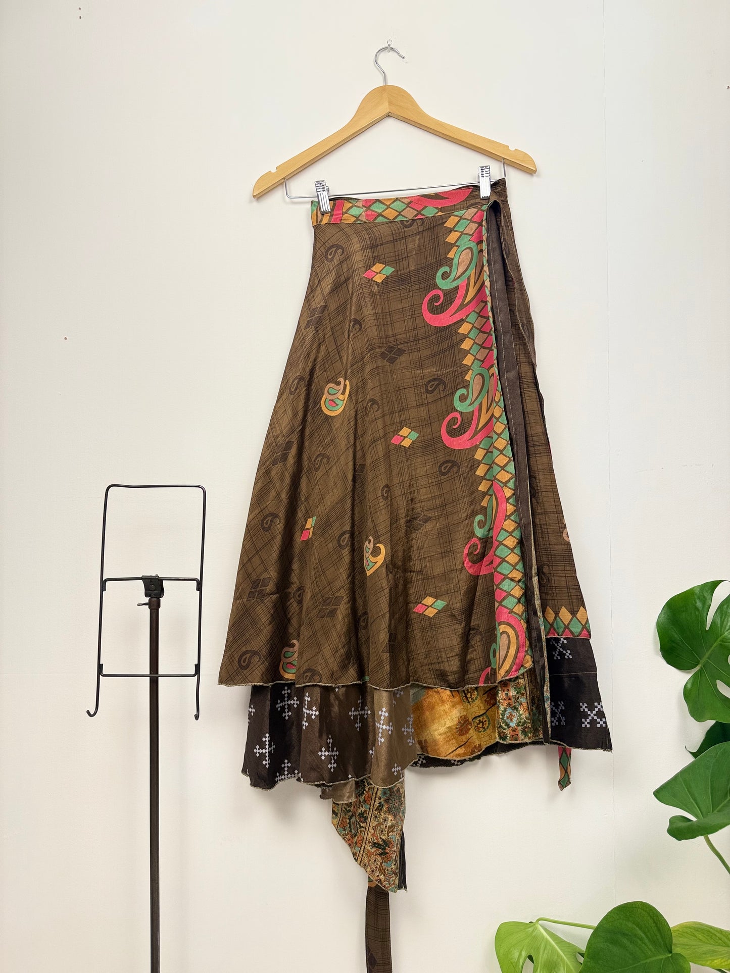 Vintage Saree Silk Wrap Skirt