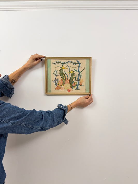 Dandy and Joan | Original Seahorse Watercolour | c.1930–1950
