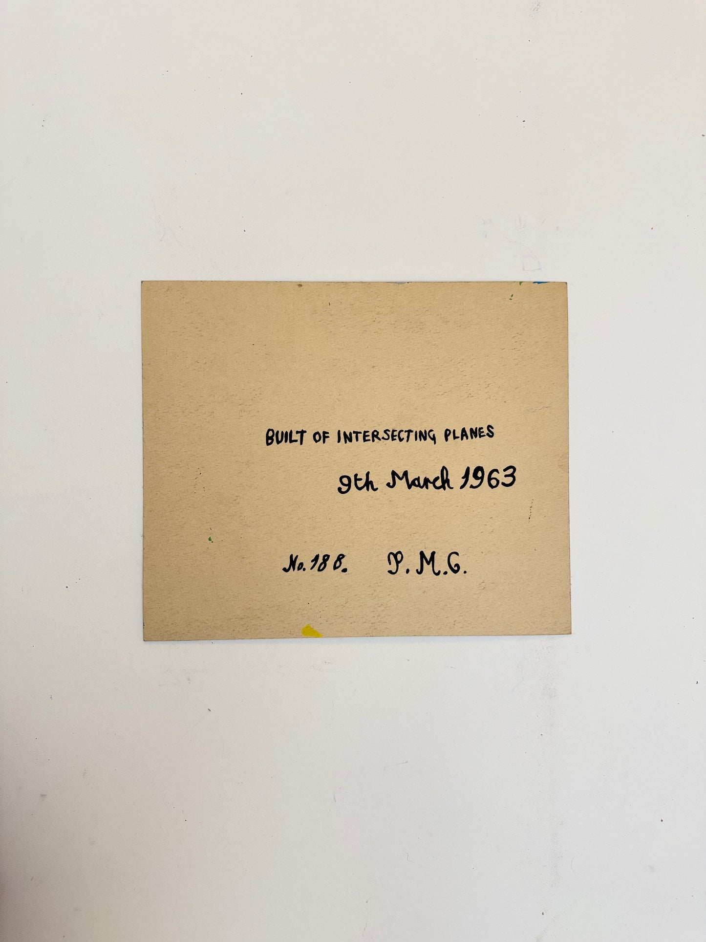 No. 188 Built of Intersecting Planes - PETER CROTTY, British | 1943-present