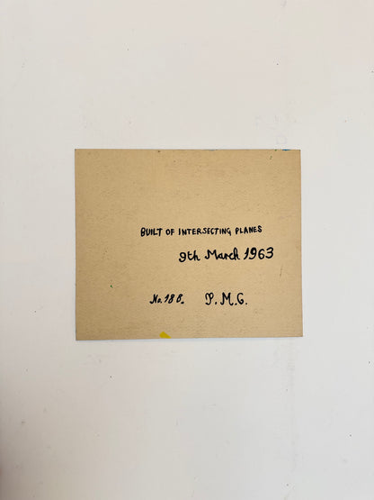 No. 188 Built of Intersecting Planes - PETER CROTTY, British | 1943-present