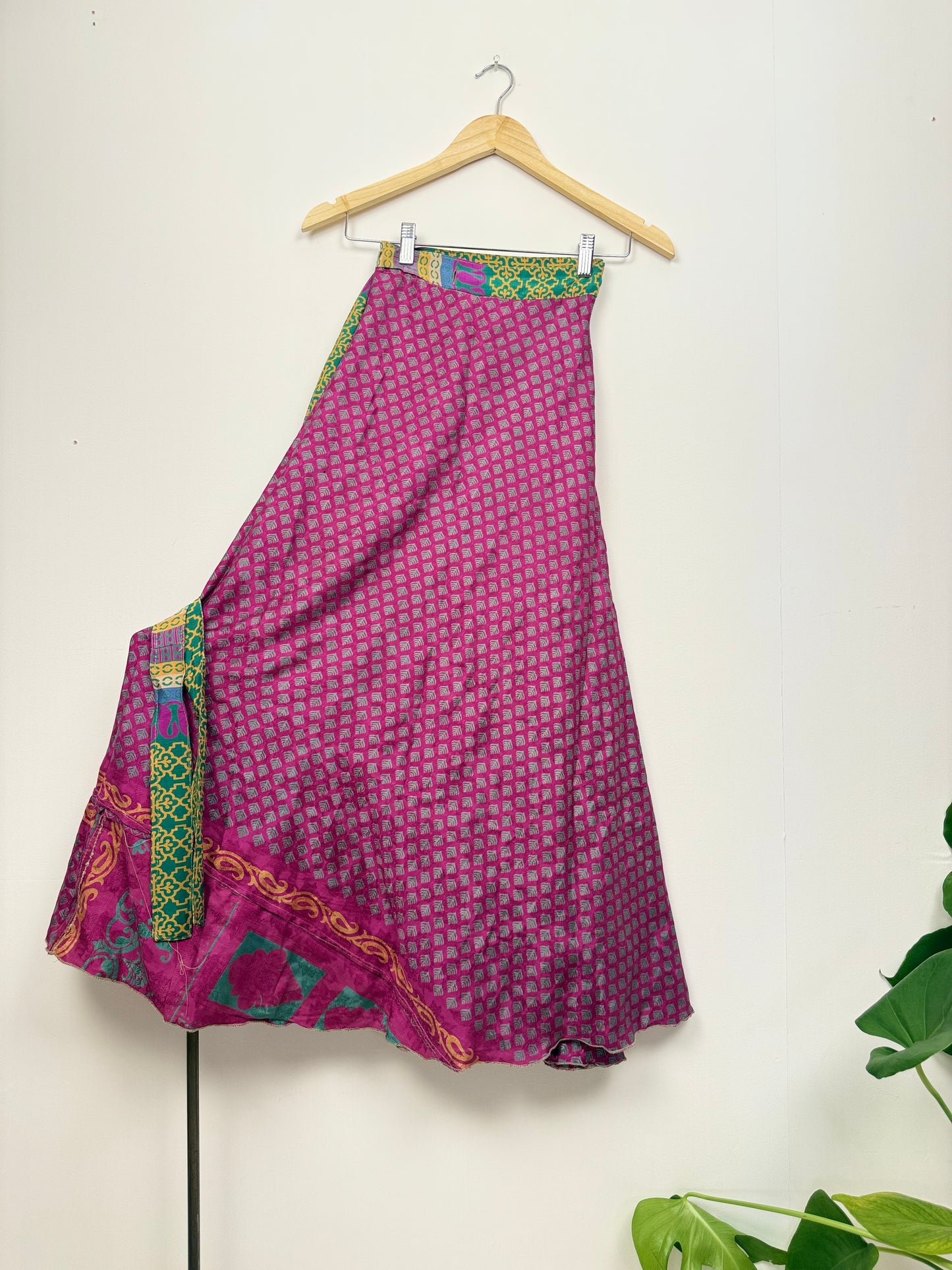 Vintage Saree Silk Wrap Skirt