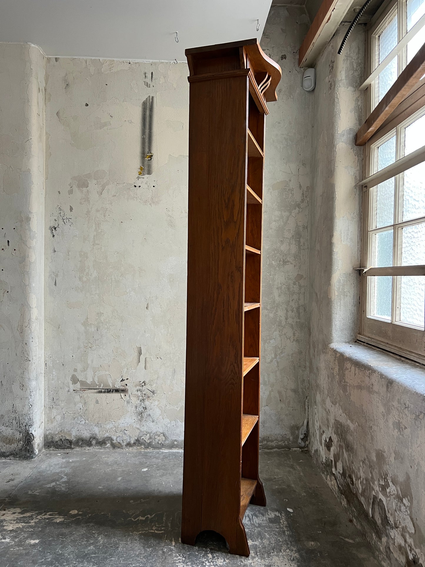 Tall Arts and Crafts Oak Bookcase