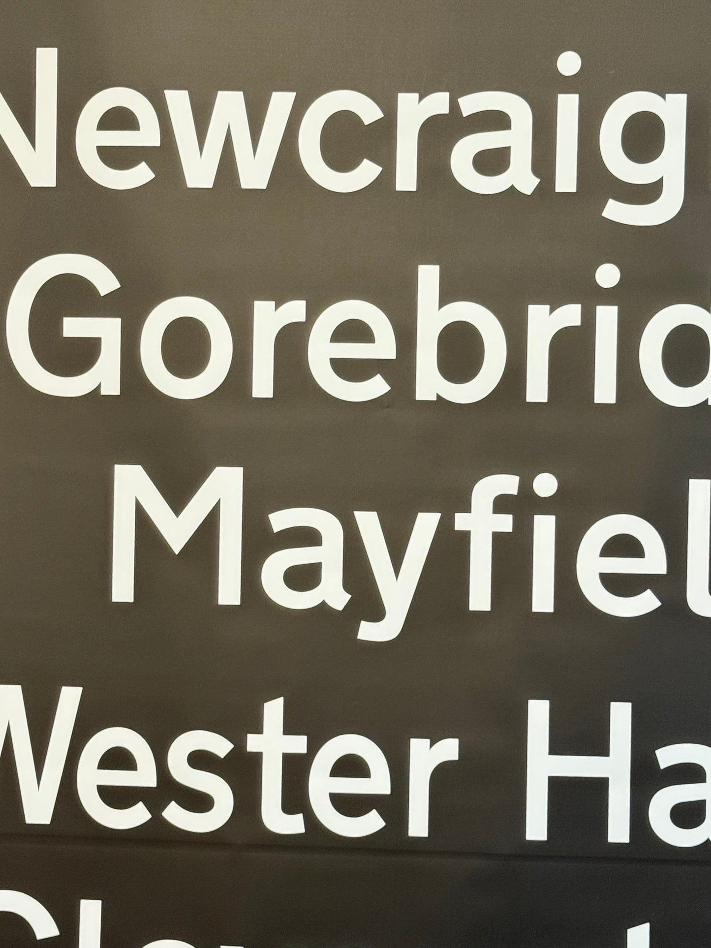 Edinburgh Destination Bus Blind - Rosewell to Muirhouse