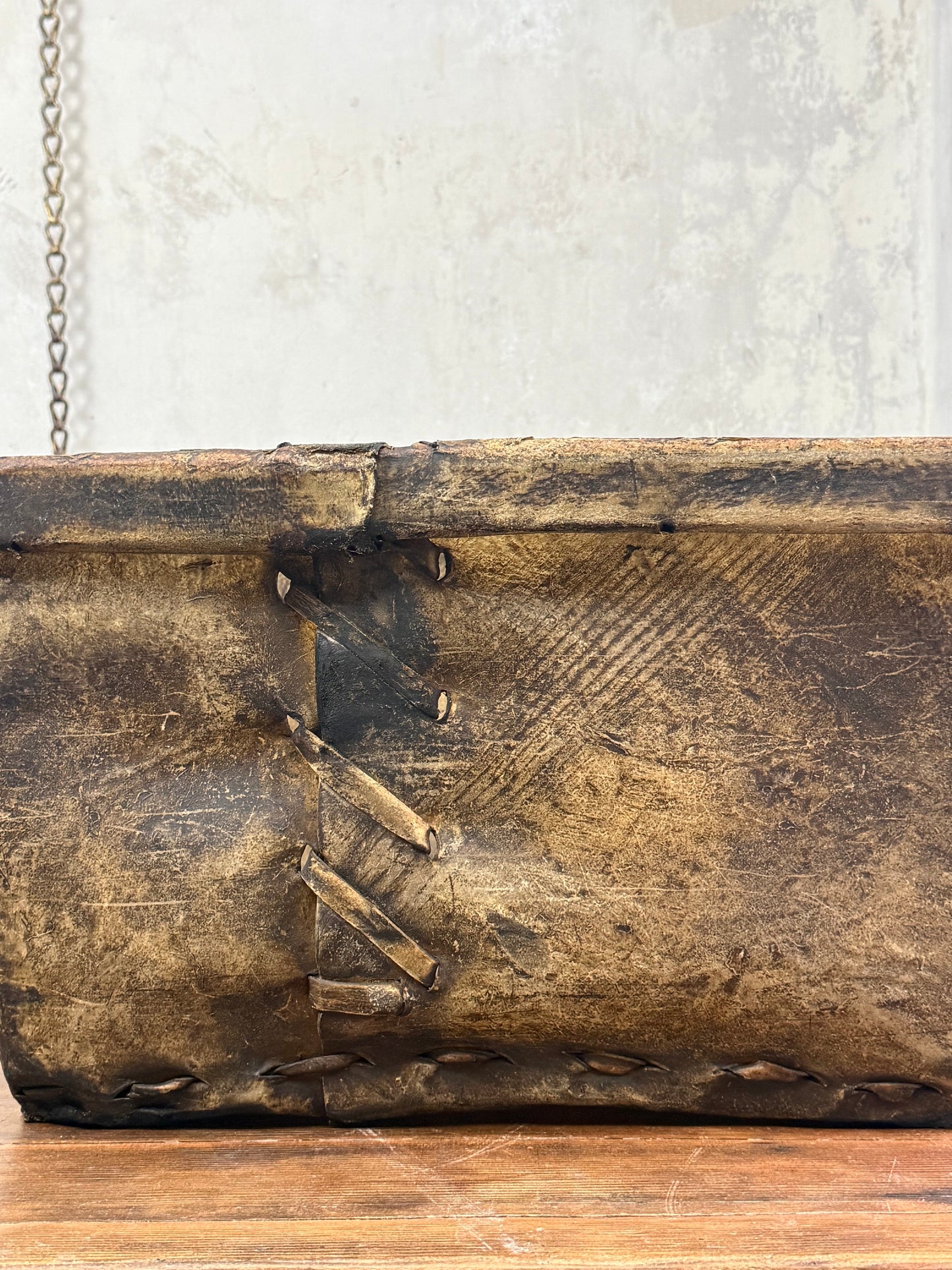 19th Century Buffalo Rawhide Mill Bucket - No 1