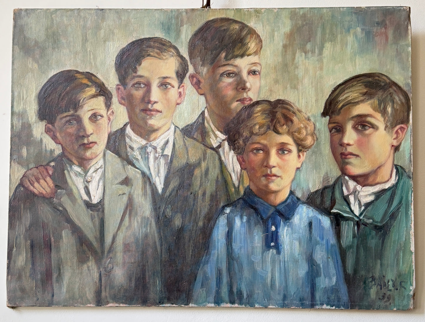 Portrait of Five Children, 1939 | French or Belgian School
