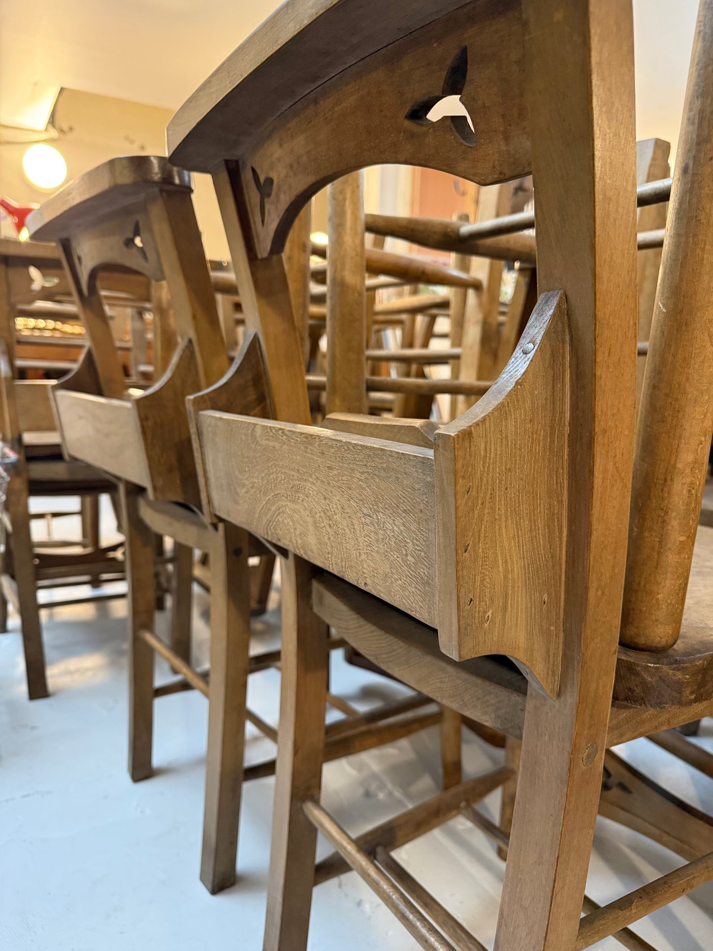 Elm & Beech Chapel Chairs c1920