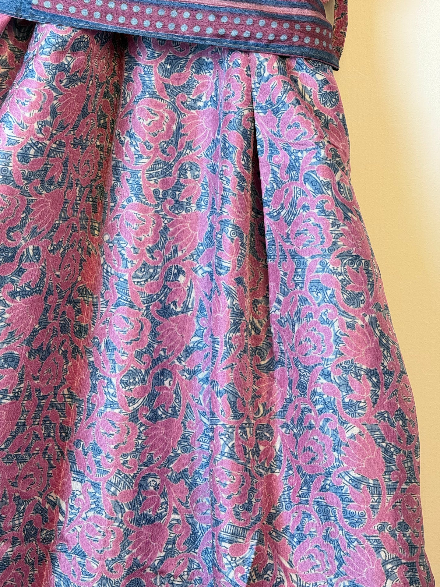 Vintage Saree Silk Kimono / Duster - Long