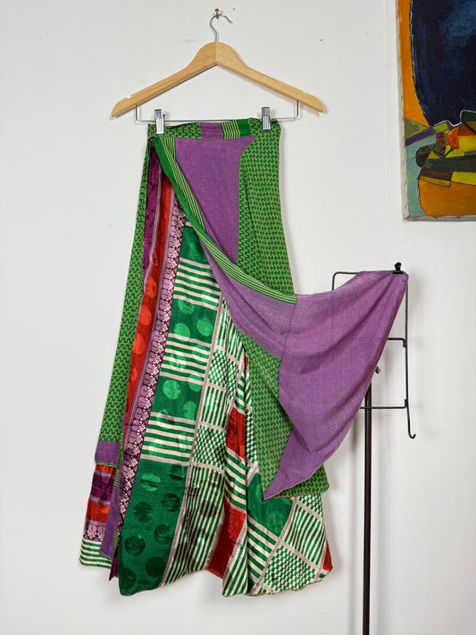 Vintage Saree Silk Wrap Skirt