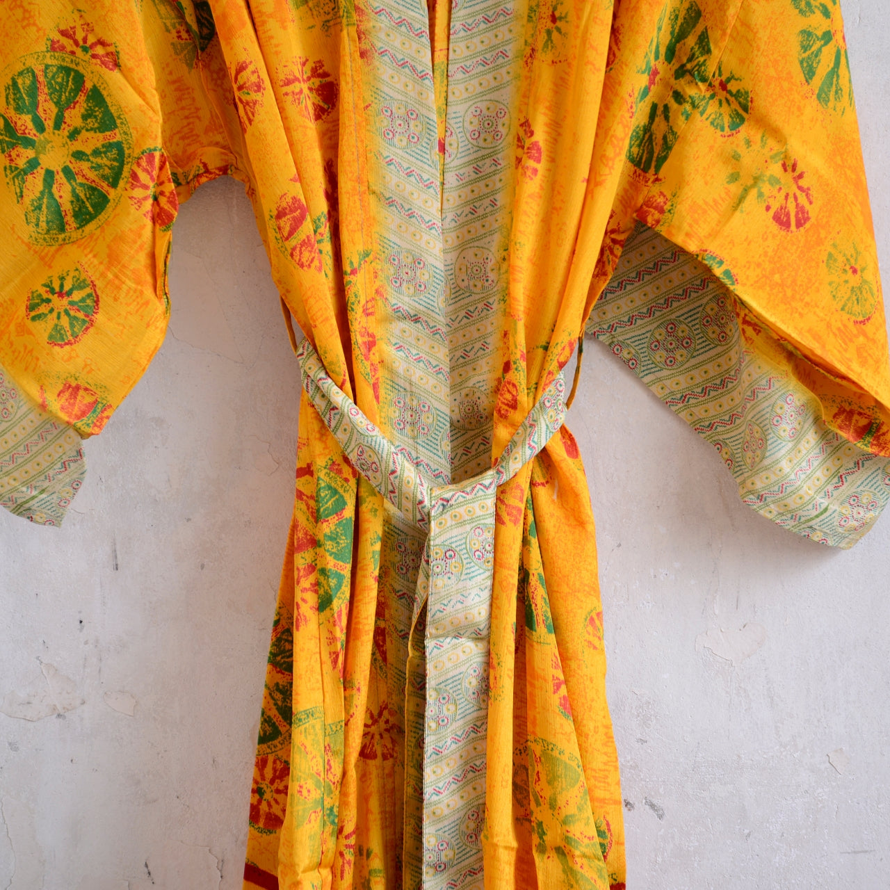 Vintage Saree Silk Kimono / Duster - Long
