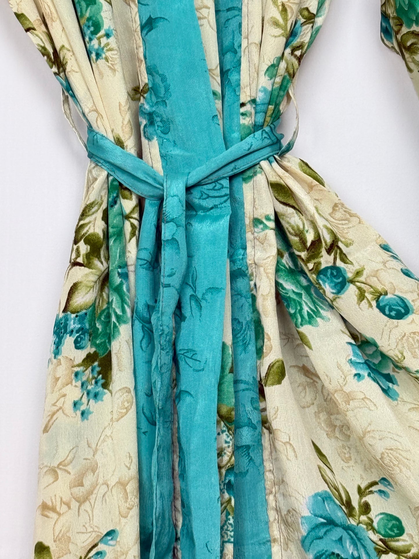 Vintage Saree Silk Kimono / Duster - Long